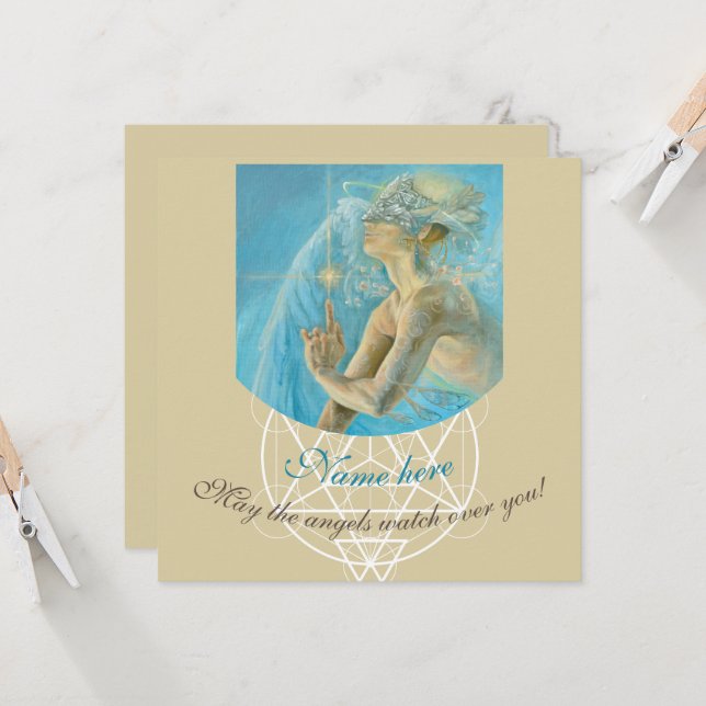 Anjo do amor divino leve e do orçamento de proteçã (Frente/Verso In Situ)