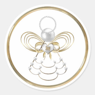 Anjo do Natal da etiqueta da alegria