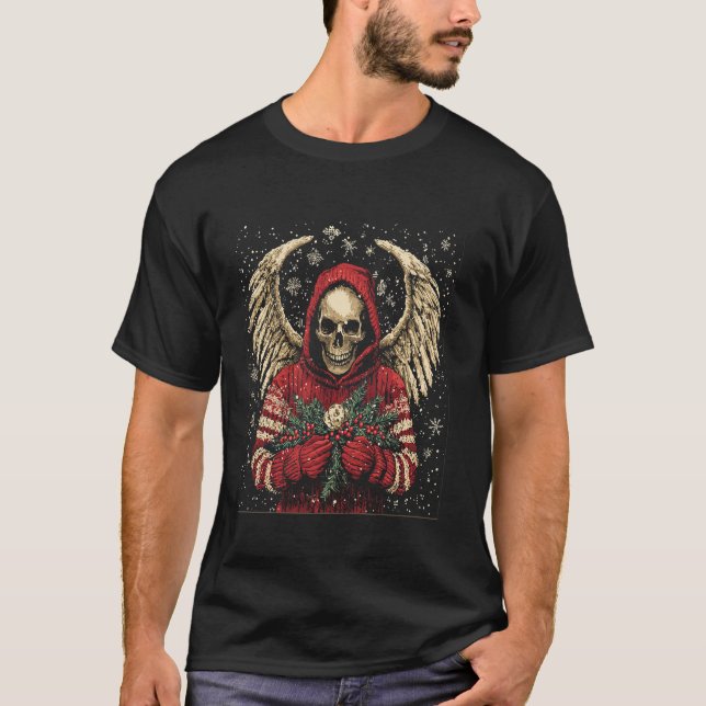 Anjo do Natal Feriado da Morte Suéter do Natal Fei (Frente)