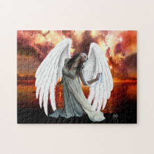 Anjo do quebra-cabeça da angústia