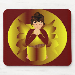 Anjo dourado Mousepad