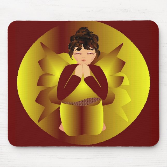 Anjo dourado Mousepad (Frente)
