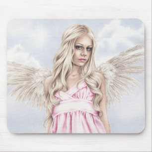 Anjo em Mousepad cor-de-rosa