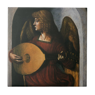 Anjo em Vermelho com Alaúde de Leonardo da Vinci