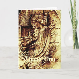 Anjo Engrenando o Cartões de agradecimentos Dourad