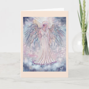 Anjo espiritual dos cartões de saudação de luz 