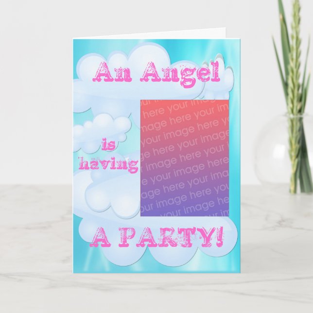 Anjo está tendo uma Convite de festas (Frente)