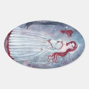 Anjo feriado com adesivos cardeais por Renee