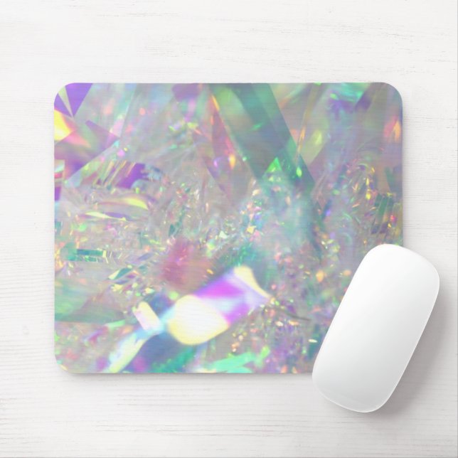Anjo Iridescente Tinsel Modern Glam Mouse Pad (Com mouse)