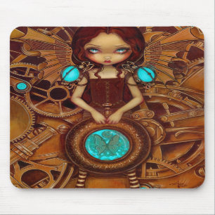 Anjo mecânico mim fada Mousepad do steampunk