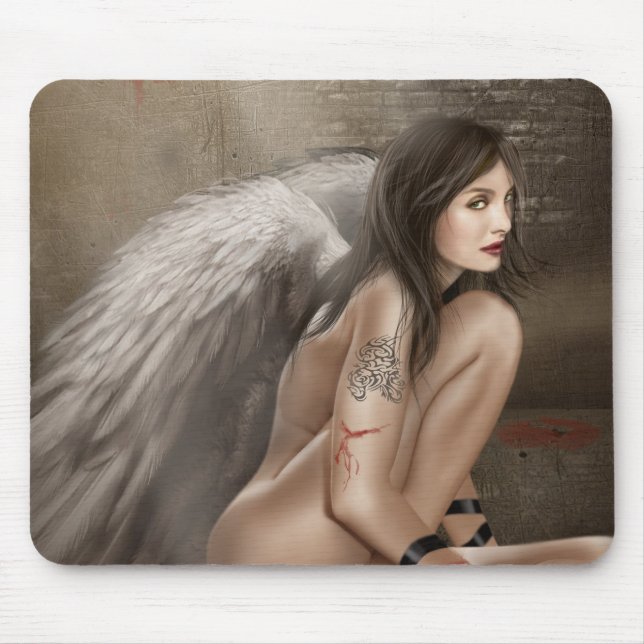 Anjo Mousepad escuro (Frente)