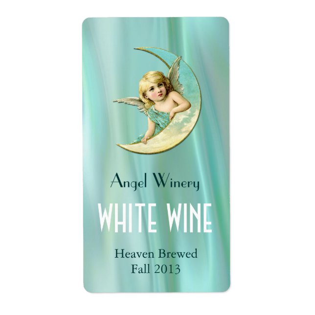 Anjo na Lua Made Vinho Etiquetas (Frente)