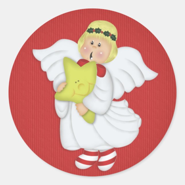 Anjo Natal 7 - Adesivos de Natal (Frente)