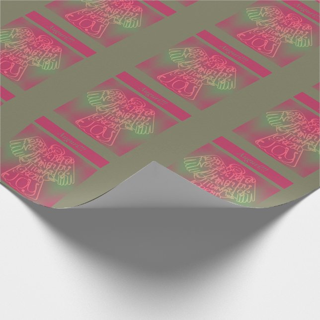 Anjo Natal "Behold..." Papel de embrulho (Ponta)