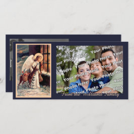 Anjo Natal Com Cartões de fotos De Veado