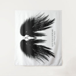 Anjo NEGRO Anjos Monograma Tapeçaria Horizontal