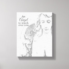 Anjo Para Ver Sobre Você Esboçar A Arte Da Canvas 