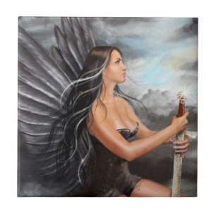 Anjo preto azulejo