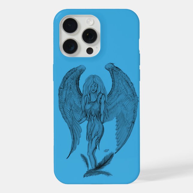 Anjo preto e design azul (Verso)