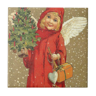 Anjo Querubim Árvore de Natal Neve