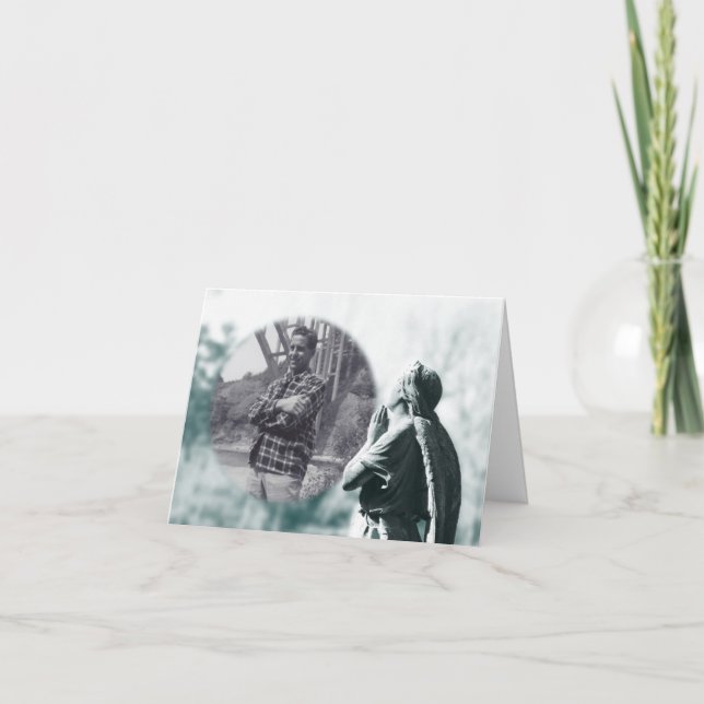 anjo rezando anúncios do serviço de funeral (Frente)