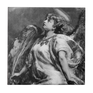 ANJO ROMÂNTICO COM A PENA EM PRETO E BRANCO