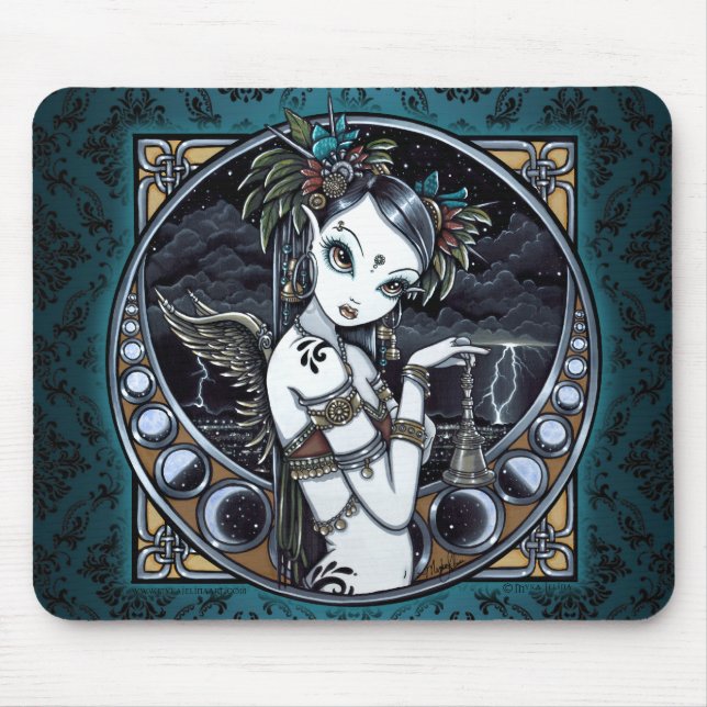 Anjo tribal Mousepad do dançarino da fusão do (Frente)