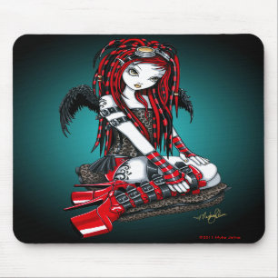 Anjo vermelho "carmesim" Mousepad do gótico do