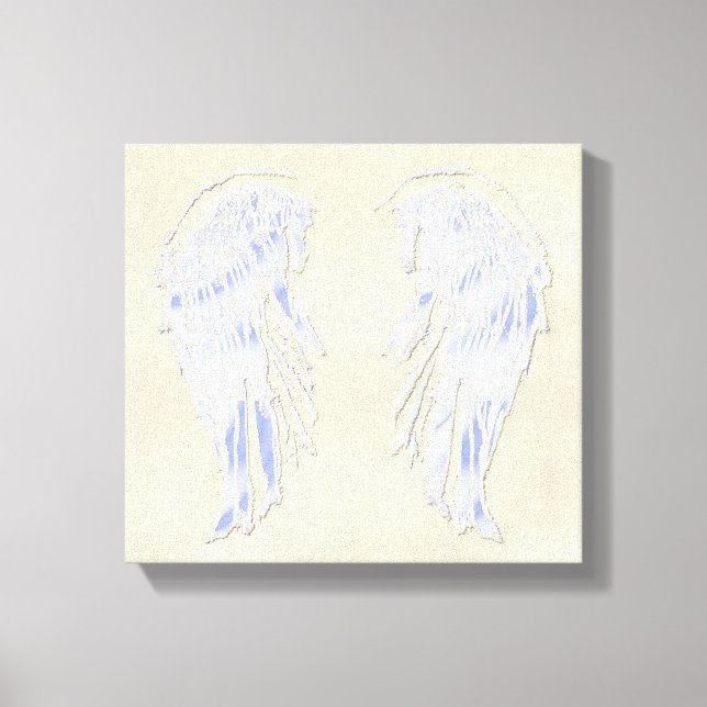 Anjo Wings Dourado Muro Pintando na Canvas (Frente)