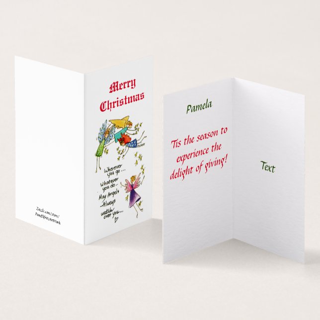 Anjos com você na Arte das Aquarelas de Natal (Interior e exterior)