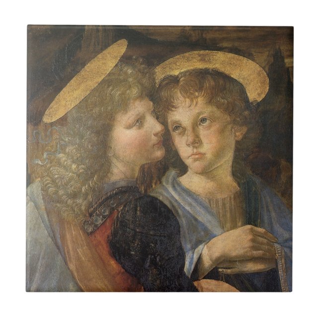 Anjos do Batismo de Cristo de Leonardo da Vinci (Frente)