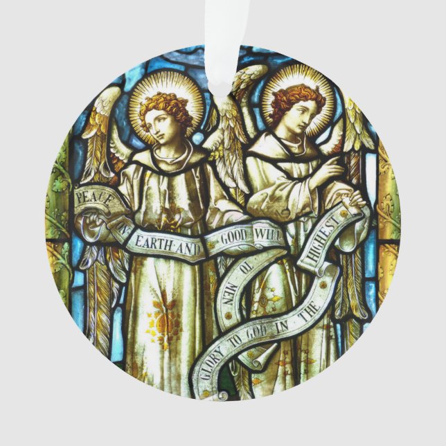 Anjos do Natal Ornamento da Paz na Terra (Frente)