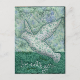 "Anjos estejam com você" cartão poste