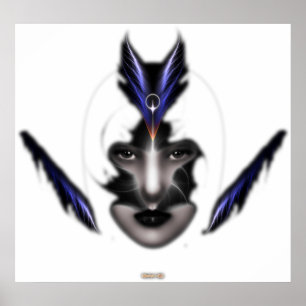 Anjos Olhos De Poster Da Parede De Arte Fractal Do