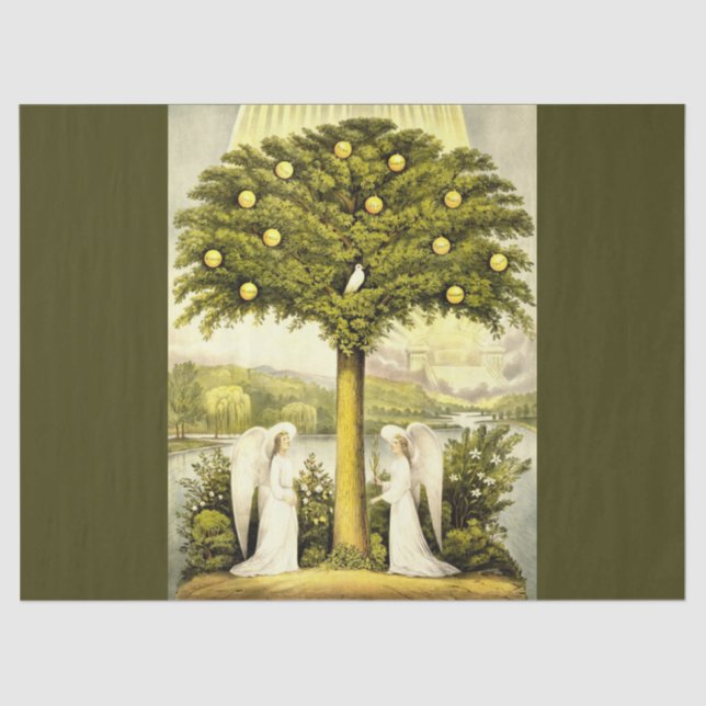 anjos vezes papel tecidular passado (Frente )