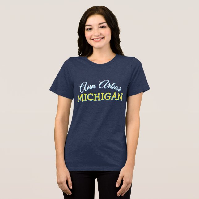 Ann Arbor Michigan Blue e Maize (Frente Completa)