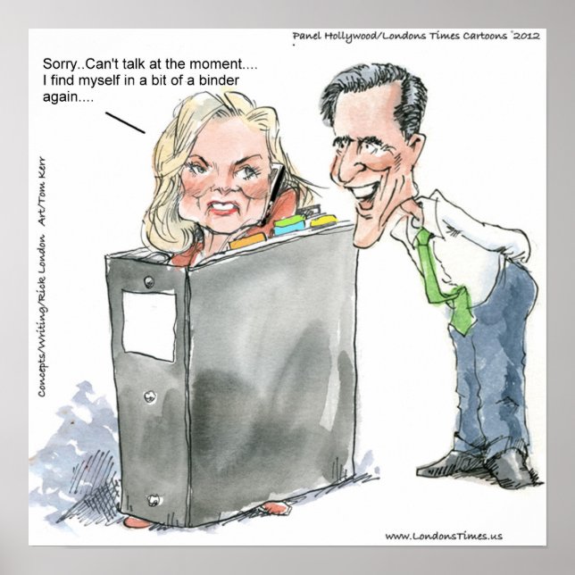Ann Romney Em Um Poster De Binder (Frente)