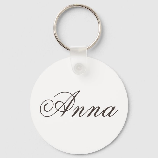 "Anna", chamada Basic Round Chaveiro (Frente)