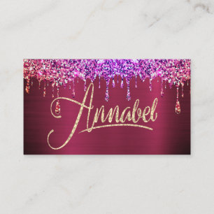 Annabel Pink Glitter Drives Cartão de visita