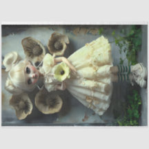 Annabelle yellow dress Cores Papel de Tecido