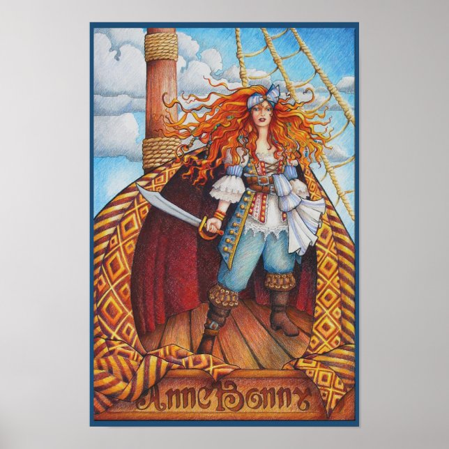 Anne Bonny Impressão 12 x 18 (Frente)