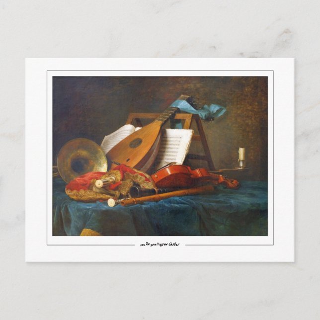 Anne Vallayer-Coster nº 10 - Cartão postal de arte (Frente)