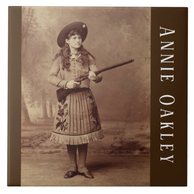 Annie Oakley Sharpshooter Azulejo cerâmico (Frente)