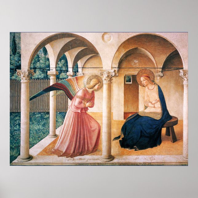 ANNUNCIATION by Fra Beato Angelico Poster (Frente)