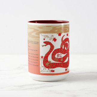 Ano chinês da caneca do cobra