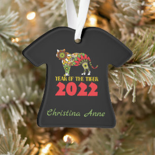Ano Chinês do Ornamento Tigre 2022