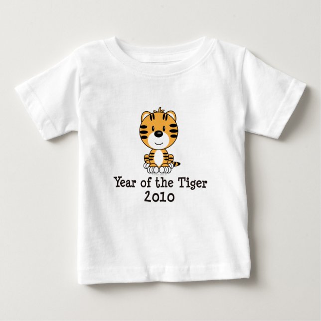 Ano da camisa do bebê T do tigre (Frente)