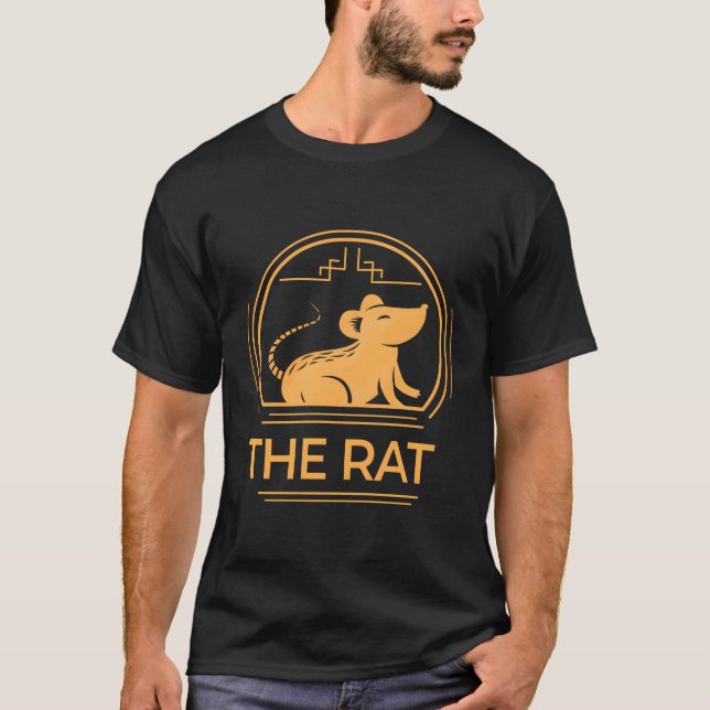 Ano Da Camisa Rato Chinesa Ano Novo Rat 2020 Fe (Frente)