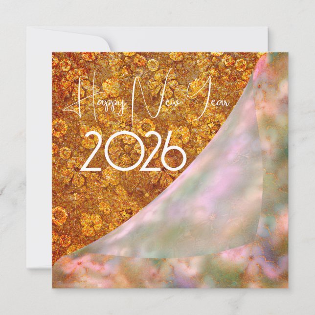 Ano de 2027 revelado - flores douradas (Frente)