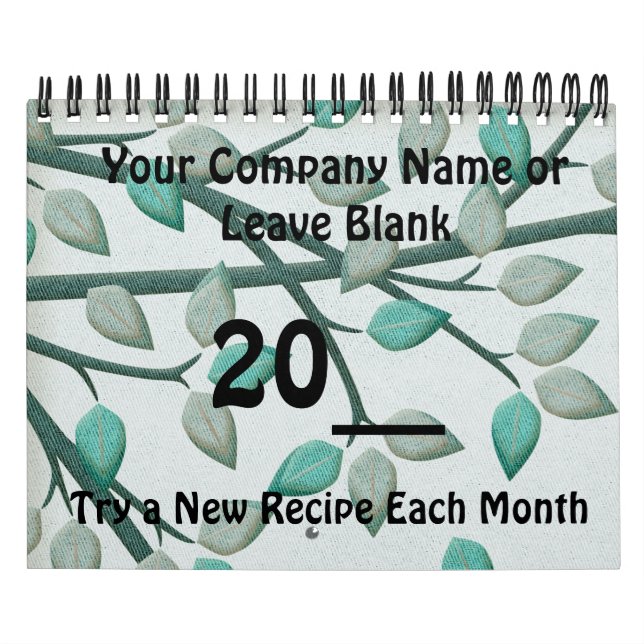 Ano de Calendário de Promoção de Empresa de Receit (Capa)